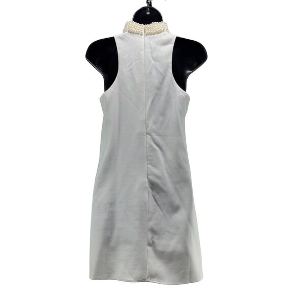 LULUS Women's Dress White Sleeveless Pearl Embellished Neckline Stretch Size XS - Picture 6 of 16